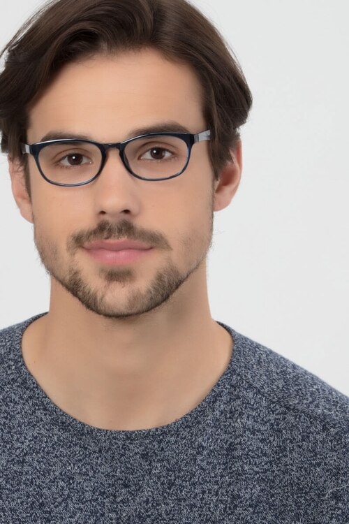 Drums Blue PlasticEyeglass Frames for Men from EyeBuyDirect