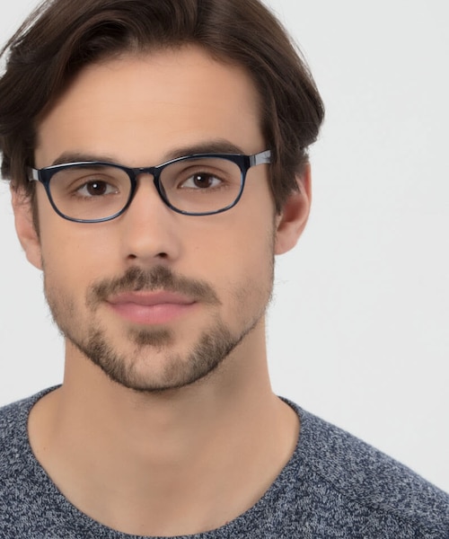 Drums Blue PlasticEyeglass Frames for Men from EyeBuyDirect