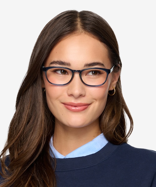 Drums Blue PlasticEyeglass Frames for Women from EyeBuyDirect