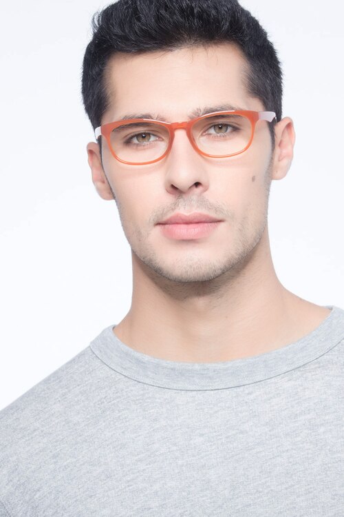 Drums Orange PlasticEyeglass Frames for Men from EyeBuyDirect