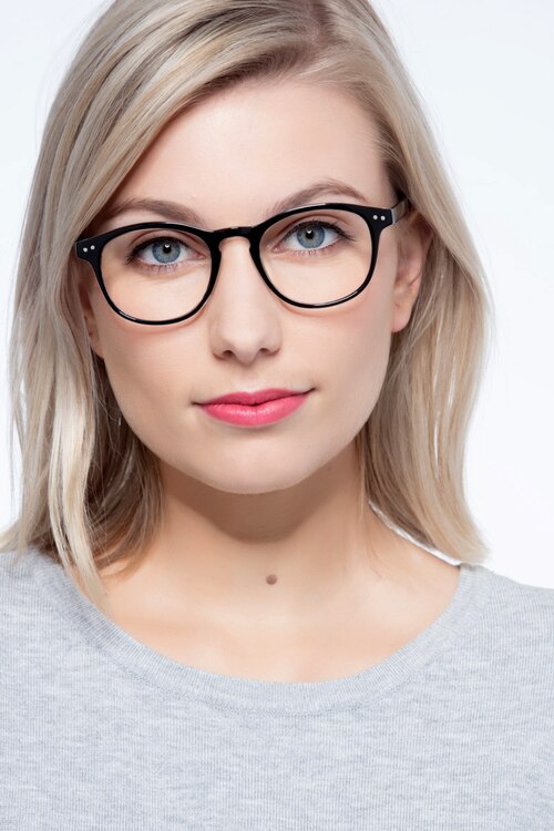 Instant Crush Clear & Black PlasticEyeglass Frames for Women from EyeBuyDirect