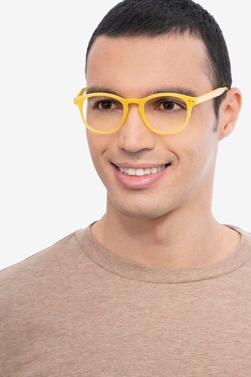 Instant Crush Jaune PlastiqueMontures de lunettes de vue pour Hommes d'EyeBuyDirect
