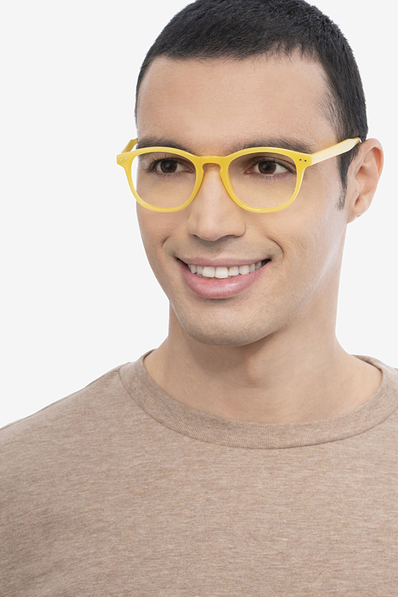Instant Crush Round Yellow Full Rim Eyeglasses Eyebuydirect