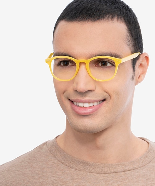 Instant Crush Yellow PlasticEyeglass Frames for Men from EyeBuyDirect
