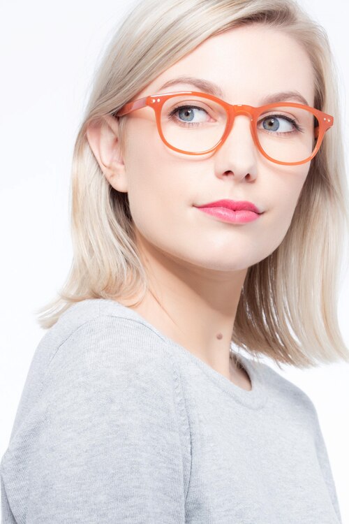 Instant Crush Orange PlastiqueMontures de lunettes de vue pour Femmes d'EyeBuyDirect