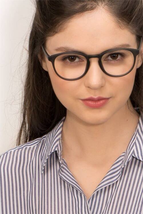Matte Gray Muse -  Plastic Eyeglasses