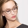 Stanford Brown & Striped AcetateEyeglass Frames for Women from EyeBuyDirect