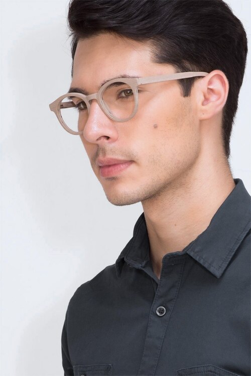 Breeze Beige AcetateEyeglass Frames for Men from EyeBuyDirect
