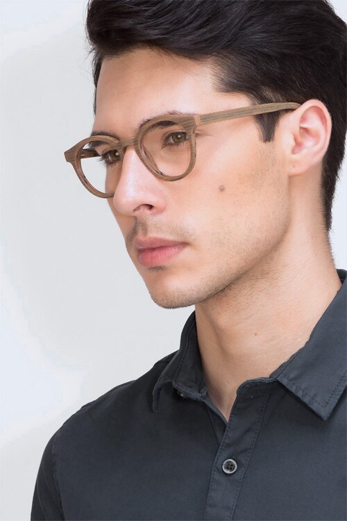 Breeze Brown AcetateEyeglass Frames for Men from EyeBuyDirect