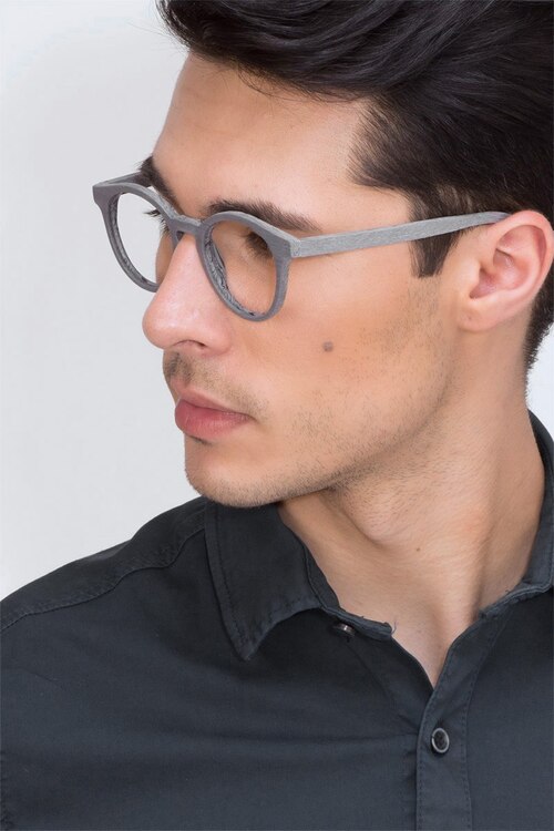Breeze Gray AcetateEyeglass Frames for Men from EyeBuyDirect