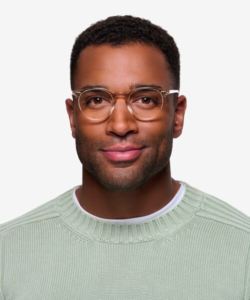 Kyoto Clear Yellow AcetateEyeglass Frames for Men from EyeBuyDirect