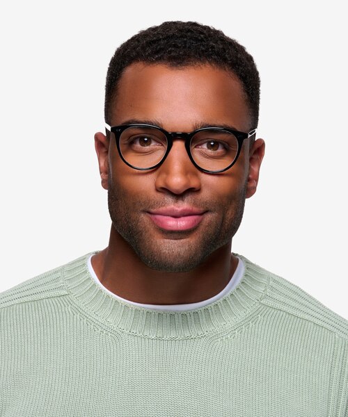 Kyoto Black AcetateEyeglass Frames for Men from EyeBuyDirect