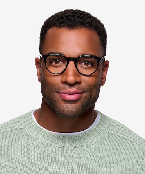 Kyoto Black AcetateEyeglass Frames for Men from EyeBuyDirect