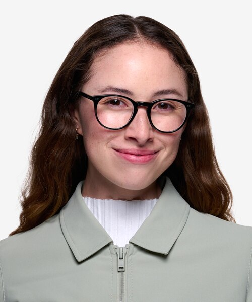 Kyoto Black AcetateEyeglass Frames for Women from EyeBuyDirect