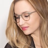 Kyoto Green Striped AcetateEyeglass Frames for Women from EyeBuyDirect