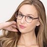 Kyoto Gray Clear AcetateEyeglass Frames for Women from EyeBuyDirect