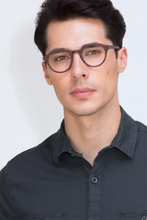 Dreamy Brown Blue Wood-textureEyeglass Frames for Men from EyeBuyDirect