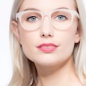 Norah Matte White PlasticEyeglass Frames for Women from EyeBuyDirect