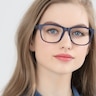 Milo Matte Navy PlastiqueMontures de lunettes de vue pour Femmes d'EyeBuyDirect