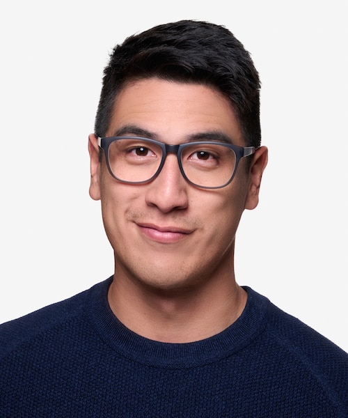 Milo Matte Gray PlasticEyeglass Frames for Men from EyeBuyDirect