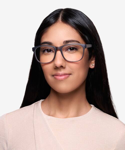 Matte Gray Milo -  Plastic Eyeglasses