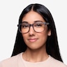 Milo Matte Gray PlastiqueMontures de lunettes de vue pour Femmes d'EyeBuyDirect