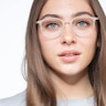 Dinah Matte White PlastiqueMontures de lunettes de vue pour Femmes d'EyeBuyDirect