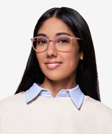 Matte Pink Dinah -  Lightweight Plastic Eyeglasses