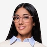 Dinah Matte Pink PlasticEyeglass Frames for Women from EyeBuyDirect