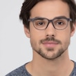 Moody Matte Gray PlasticEyeglass Frames for Men from EyeBuyDirect