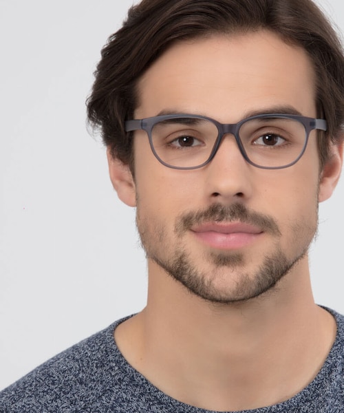Moody Matte Gray PlasticEyeglass Frames for Men from EyeBuyDirect
