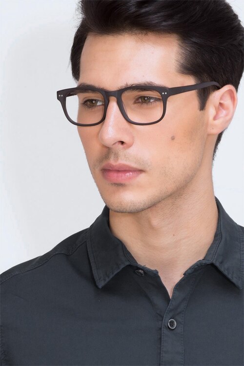 Carla Café AcétateMontures de lunettes de vue pour Hommes d'EyeBuyDirect