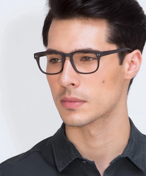 Carla Coffee AcetateEyeglass Frames for Men from EyeBuyDirect