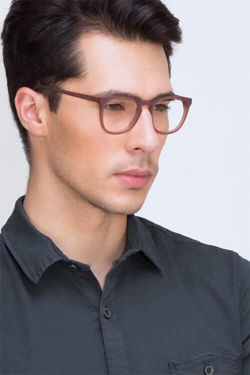 Providence Matte Brown AcetateEyeglass Frames for Men from EyeBuyDirect