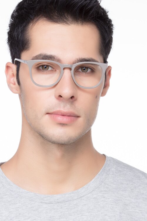 Providence Warm Gray AcetateEyeglass Frames for Men from EyeBuyDirect