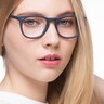 Providence Matte Navy AcetateEyeglass Frames for Women from EyeBuyDirect