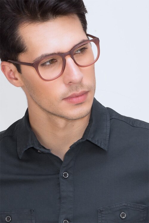 Providence Matte Brown AcetateEyeglass Frames for Men from EyeBuyDirect