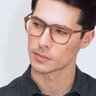 Providence Brown Striped AcetateEyeglass Frames for Men from EyeBuyDirect