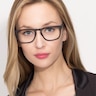 Rhode Island Matte Black AcetateEyeglass Frames for Women from EyeBuyDirect