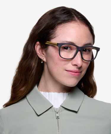 Black White Pine -  Acetate Eyeglasses