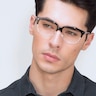 Escapee Black & Clear AcetateEyeglass Frames for Men from EyeBuyDirect