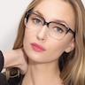 Escapee Black & Clear AcetateEyeglass Frames for Women from EyeBuyDirect