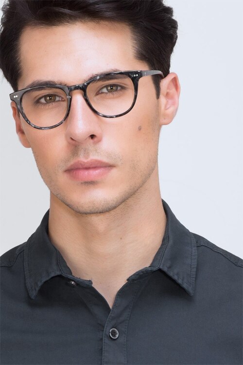 Flume Gray Floral AcetateEyeglass Frames for Men from EyeBuyDirect