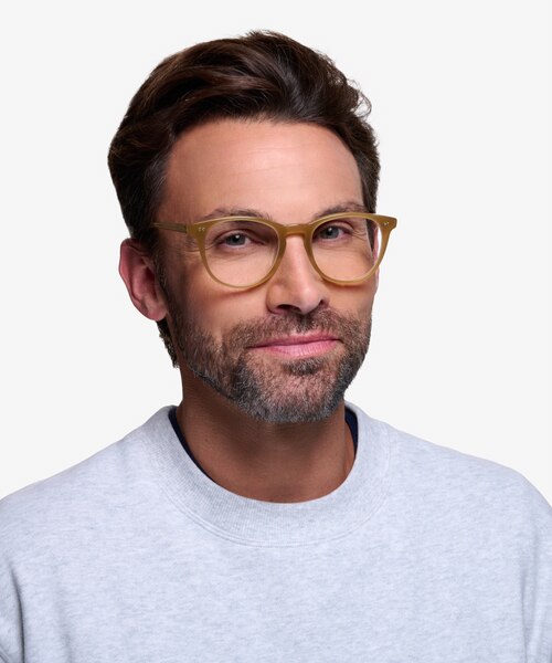 Flume Taupe AcetateEyeglass Frames for Men from EyeBuyDirect