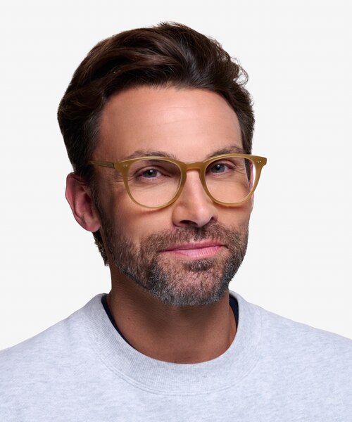 Flume Taupe AcetateEyeglass Frames for Men from EyeBuyDirect