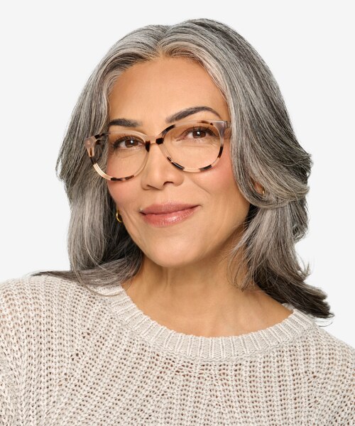 Hepburn Écaille ivoire AcétateMontures de lunettes de vue pour Hommes d'EyeBuyDirect
