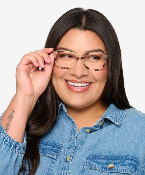 Hepburn Écaille ivoire AcétateMontures de lunettes de vue pour Femmes d'EyeBuyDirect