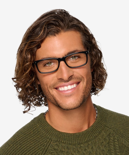 Mandi Black AcetateEyeglass Frames for Men from EyeBuyDirect