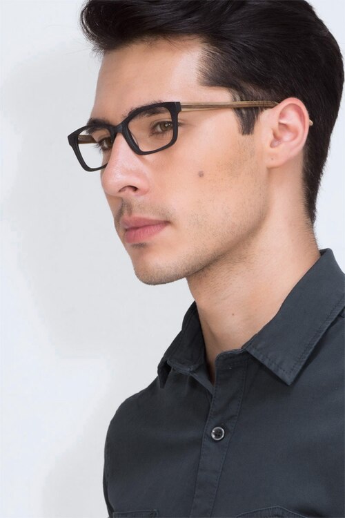 Mesquite Black Yellow AcetateEyeglass Frames for Men from EyeBuyDirect