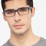 Apollo Matte Navy PlasticEyeglass Frames for Men from EyeBuyDirect